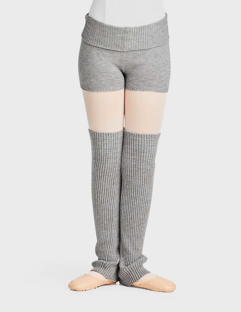 capezio super soft ribbed knit foldover boy shorts