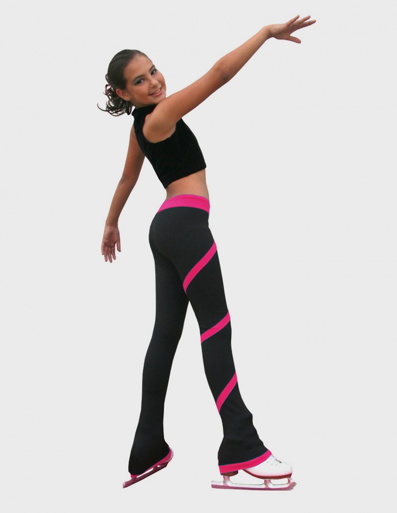 Chloe Noel Spirals Figure Ice Skating Pants Model P06 - Black Purple -  Adult X Small