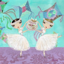 ballet papier birthday ballerinas greetings card