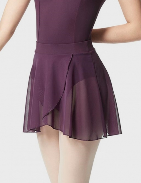 Lulli Natasha Faux Wrap Short Mesh Dance Skirt Model Lub293 