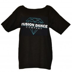 fusion dance co slash neck tee