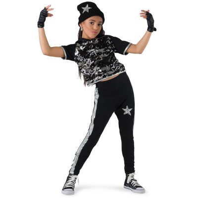 Street Dance Clothes Kids Hip Hop Clothes For Girls Zebra Print